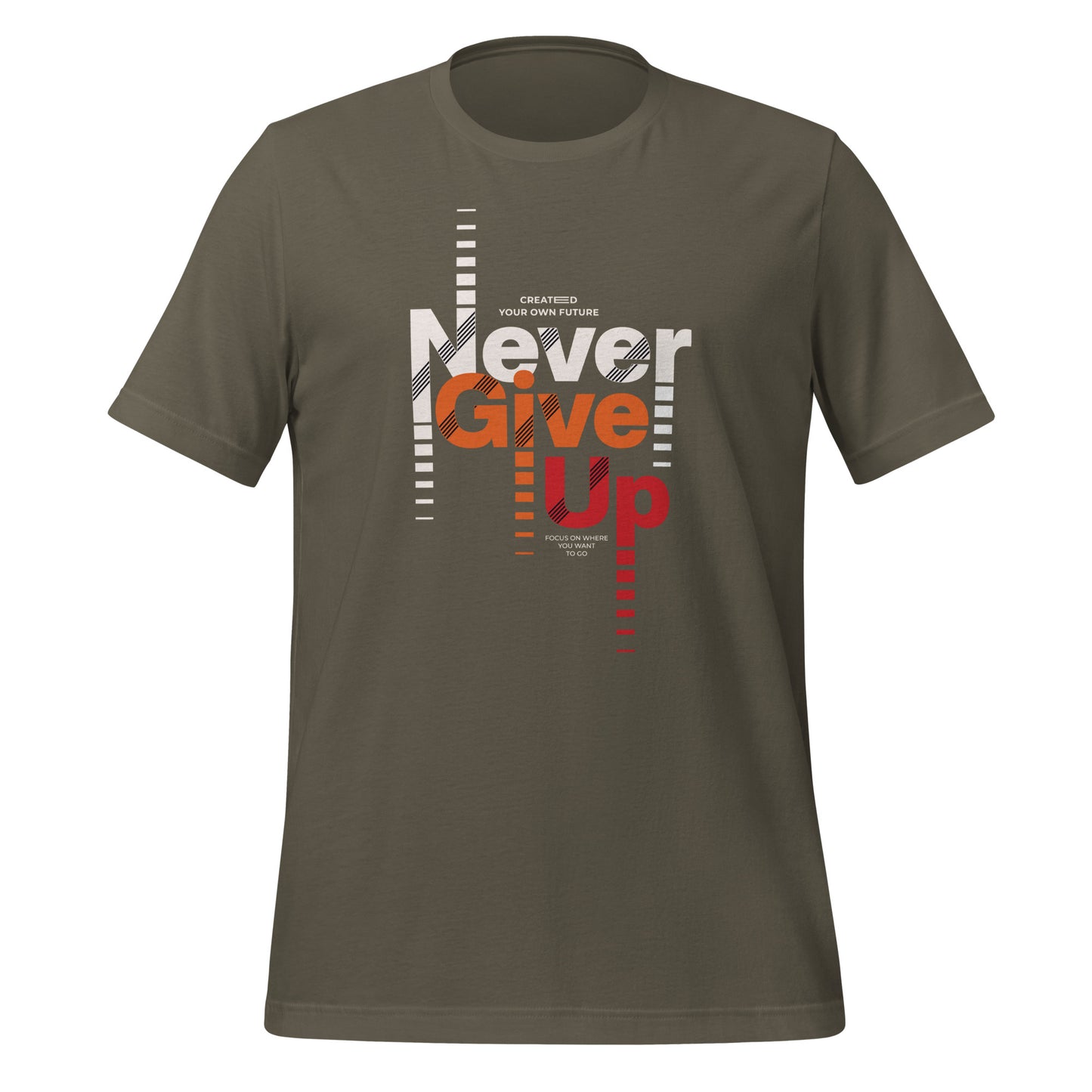 Never give up Short Sleeve Workout Tshirt