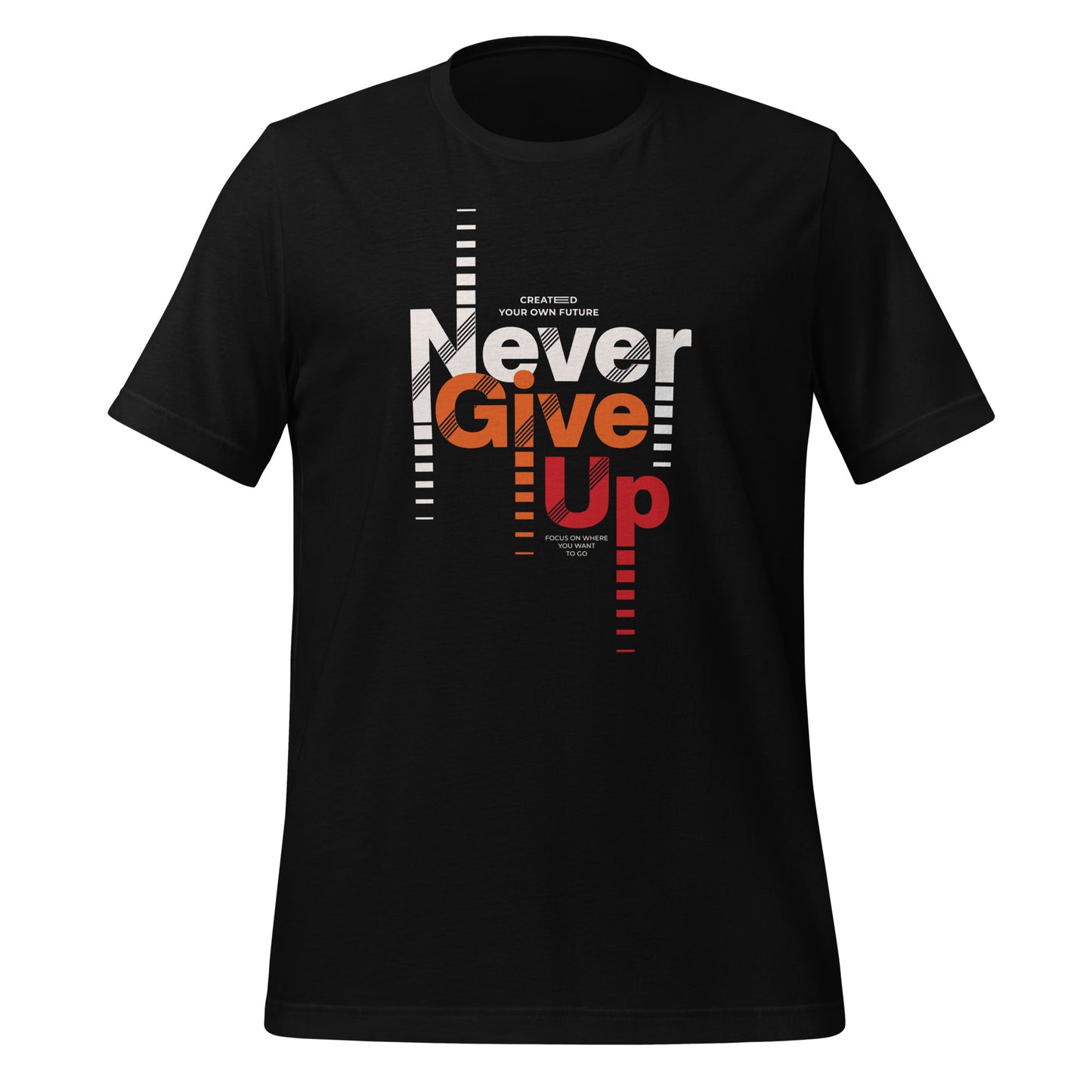 Never give up Short Sleeve Workout Tshirt