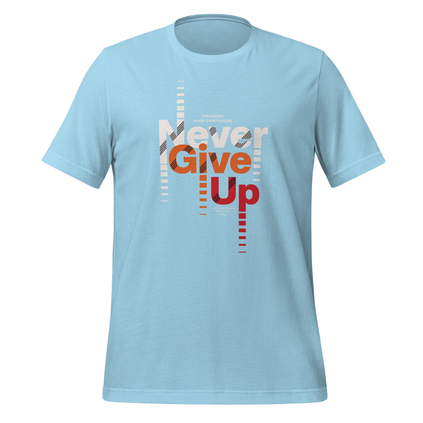 Never give up Short Sleeve Workout Tshirt