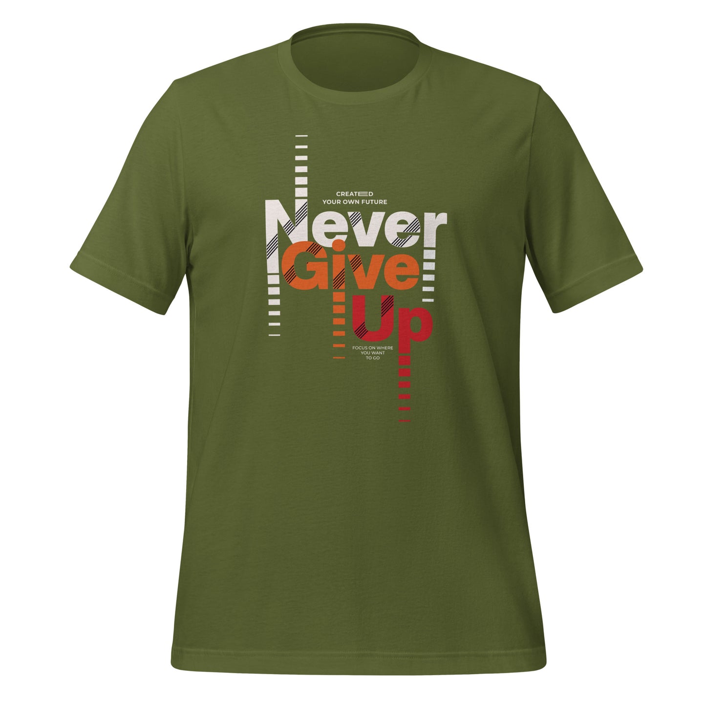 Never give up Short Sleeve Workout Tshirt