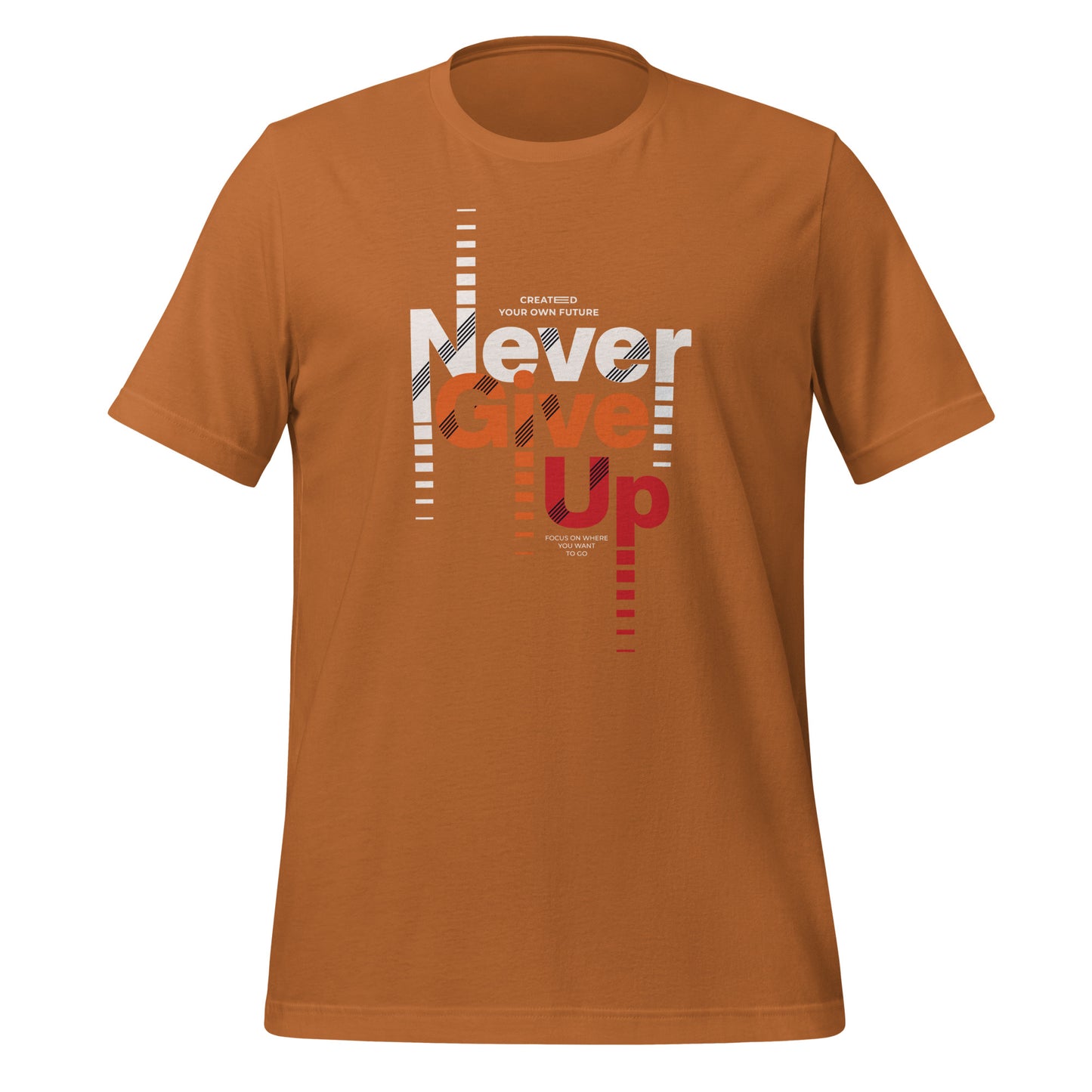 Never give up Short Sleeve Workout Tshirt