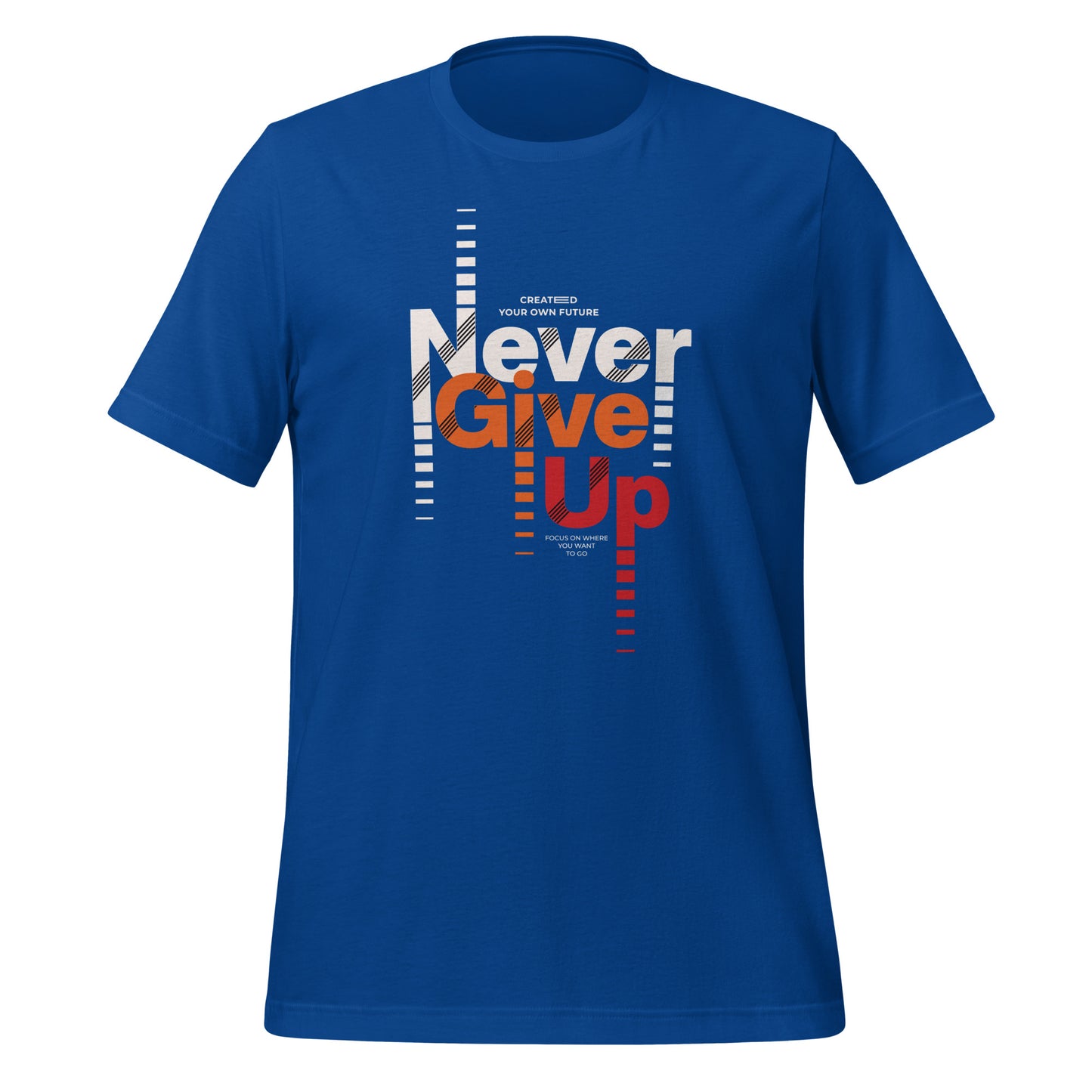 Never give up Short Sleeve Workout Tshirt